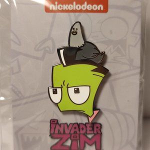 Invader Zim Pigeon On Head Enamel Pin